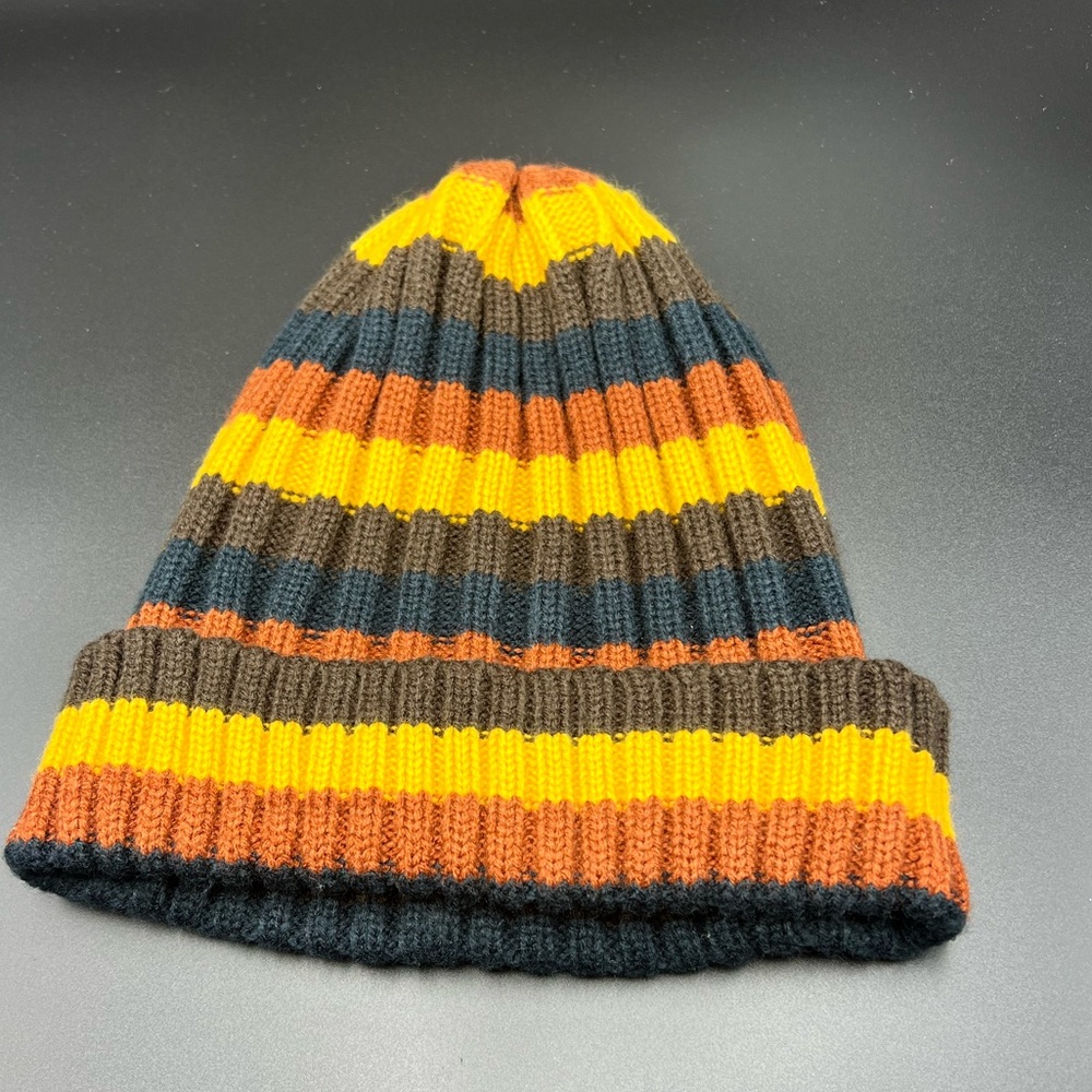 Fall Colors Knit Beanie Unisex Women’s Girls Unbranded One Size One Of A Kind